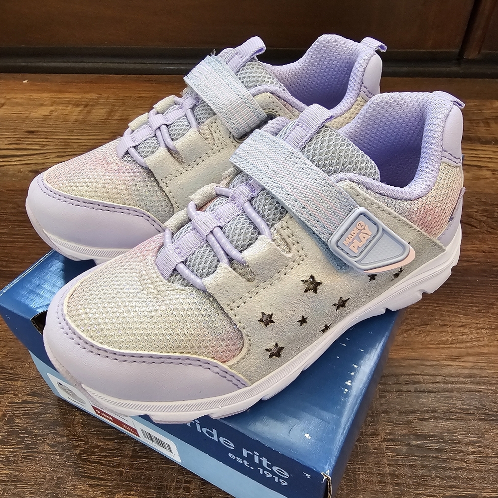 Stride Rite Kids' Lavender and Pink Star Sneakers